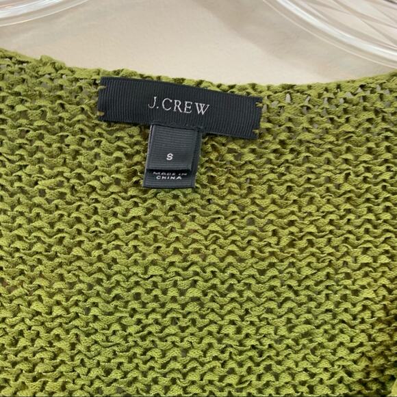J Crew Flared Sleeve Swing Sweater In Army Green - Picture 5 of 8